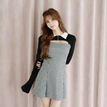 Randy Houndstooth ensemble 원피스 andmary