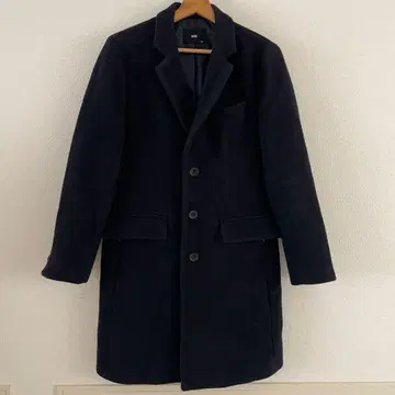 HARE 네이비 체스터 코트 S