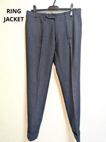 RINGJACKET 울 1 플리츠 팬츠 네이비