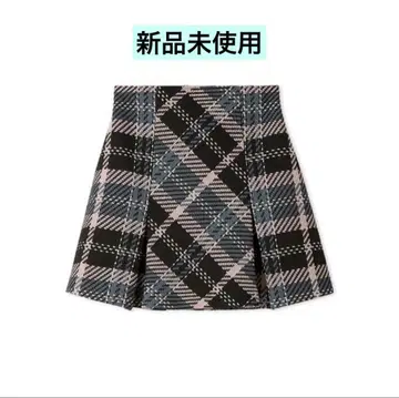 [ 미사용 새상품 ] SNIDEL 로빙 체크 미니 스커트 BLK 0