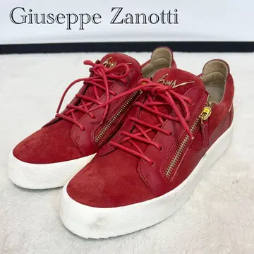 새상품급 Giuseppe Zanotti 더블 지퍼 스니커즈 레드 42