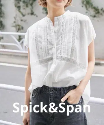 Spick&Span 스픽 앤 스팬 60 로운 프렌치 레이스 블라우스