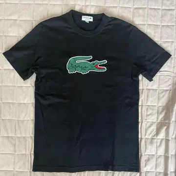 LACOSTE 블랙 T셔츠 빅 로고