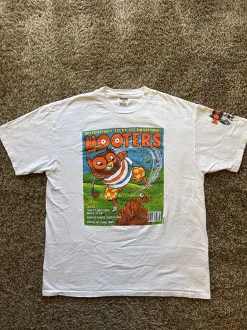 90s Hooters 그래픽 골프 구 로고 티셔츠 XL
