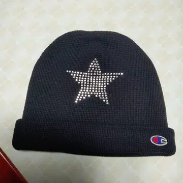 기무라 타쿠야 착용 챔피온 스타 큐빅 코튼 니트 캡 블랙