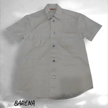 발레나 BARENA 반팔 워크 셔츠 브라운 사이즈 44 이탈리아제
