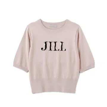 JILLSTUART 질 바이 질 스튜어트 반팔 로고 비쥬 니트