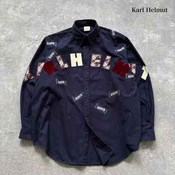 [ karl Helmut ] 칼 헬무트 샤모아크로스 긴팔 셔츠 와펜