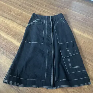 Phillip Lim 블랙 A라인 스커트 00
