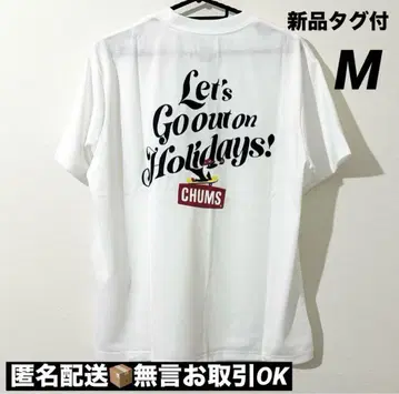 [새상품] CHUMS 참스 백 프린트 Work Out DryT셔츠 화이트