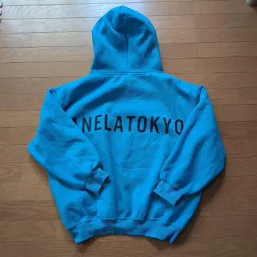 ANELATOKYO 아네라토쿄 후드 부착 후드티 파랑
