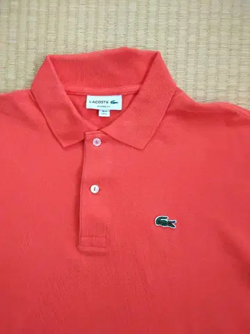 LACOSTE L1212 오렌지 피케 셔츠 사이즈 US-L FR-5