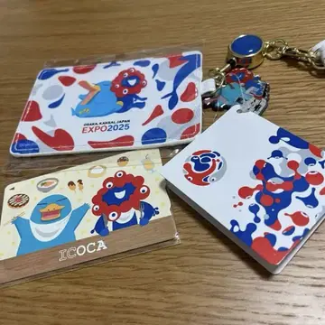 만박 한정 기념 ICOCA + 인조 가죽 패스 케이스 세트 ICOCA