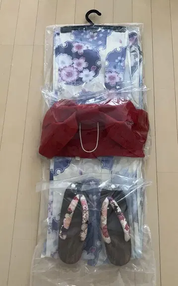 새상품! 유카타 오비 일본 나막신 세트