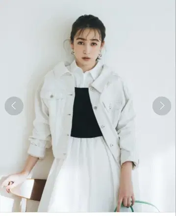 릴리 브라운 뒤 리본 데님 자켓