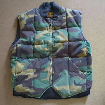 80s EDDIE BAUER 다운 베스트 미국제 카모플라쥬