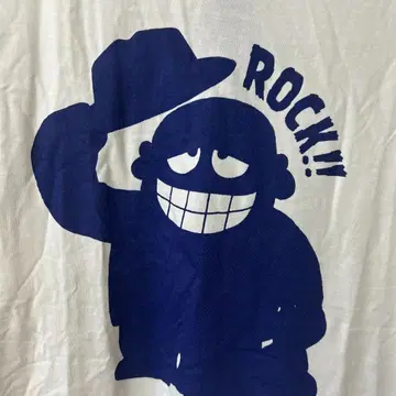 새상품 L rockin'star 웃는 세일즈맨 반팔 락 T 백 프린트