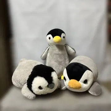 펭귄 봉제 인형 3종 세트
