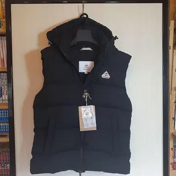PYRENEX 후드 부착 블랙 다운 베스트 M 사이즈