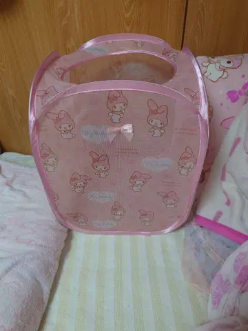 마이멜로디 메쉬 수납 박스 핑크 묶음 판매