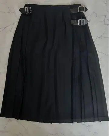 오닐 오브 더블린 W 벨트 랩 스커트 레어 14 사이즈 귀중 무지 블랙
