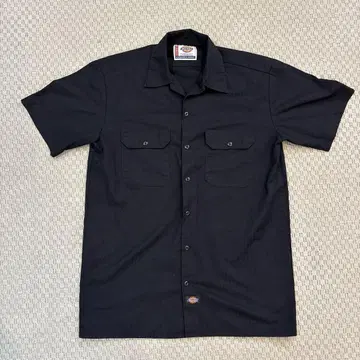 Dickies 블랙 반팔 워크 셔츠