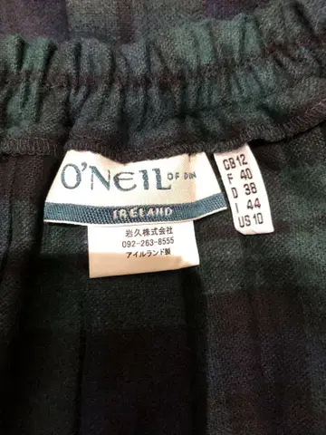 새상품 O'NEIL 타탄 체크 플리츠 스커트