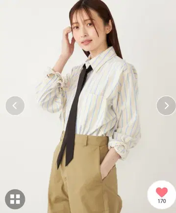 택 포함 새상품 SHIPS 넥타이 포함 셔츠 옥스퍼드 블라우스