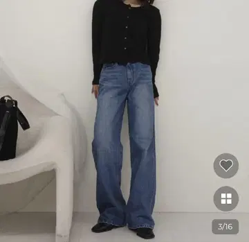 nugu may 스트레이트 워싱 데님 팬츠 S 사이즈