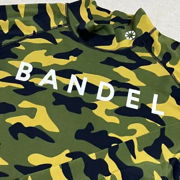 BANDEL 밴델 골프 긴팔 모크넥 셔츠 스트레치 S 카모 패턴