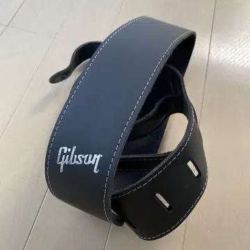 Gibson 깁슨 기타용 스트랩 블랙 가죽