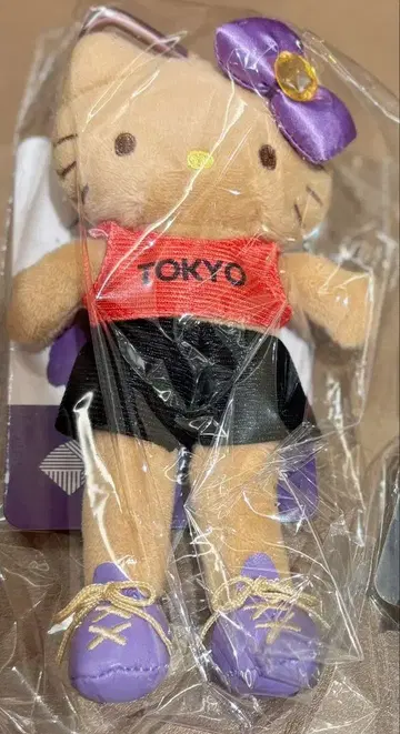 도쿄 세계 육상 헬로키티 스타일업 봉제 인형 퍼플