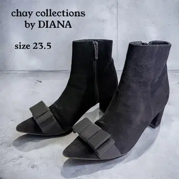 chay by DAIANA 콜라보 숏부츠 (23.5) 리본 장식 블랙