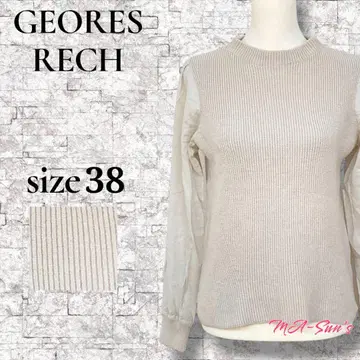 GEORGES RECH 니트 절개 상의 베이지 심플 M