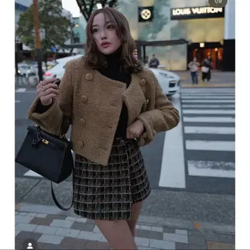 [sheller] 셰리에 LOOPtweed 재킷 쇼트 코트