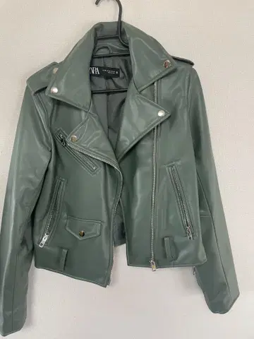 ZARA 그린 라이더 자켓