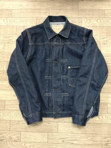 UCHIDA HOUSEI 인디고 데님 자켓 내장 봉제 쌍사