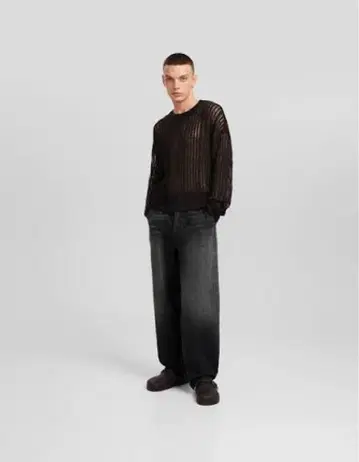 Bershka 스케이터 배기 데님