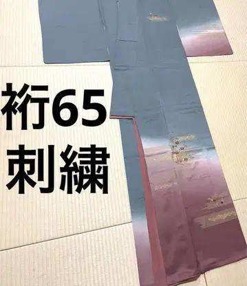 자수 아름다운 색의 분할 염색 금채 쓰케사게 호몬기 문 없음