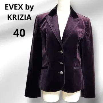 에베크스 바이 크리치아 벨벳 테일러드 자켓 40 퍼플 05