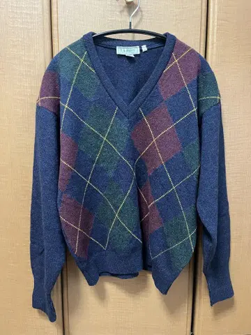80s~90s L.L.Bean 아일랜드제 니트 아가일