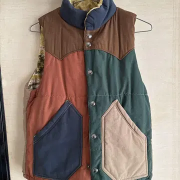 멀티 컬러 다운 베스트