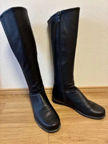 arche 알슈 36 블랙 롱 가죽 부츠 천연 가죽 23