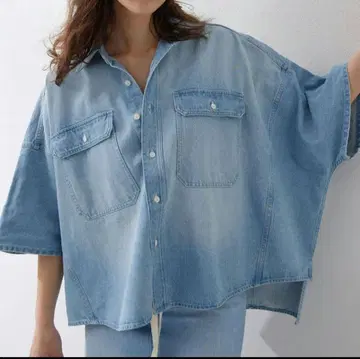 새상품 [ 윔 가젯 ] DENIM 돌먼 셔츠 데님 셔츠