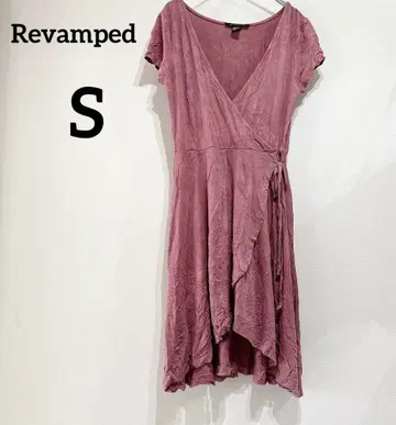 Revamped [ S ] 핑크 랩 드레스 반팔 원피스