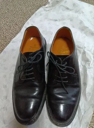 일본제 McConnell 블랙 가죽 드레스 슈즈