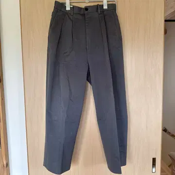 스티븐 앨런 신치 벨트 와이드 테이퍼드 팬츠 S 사이즈 그레이