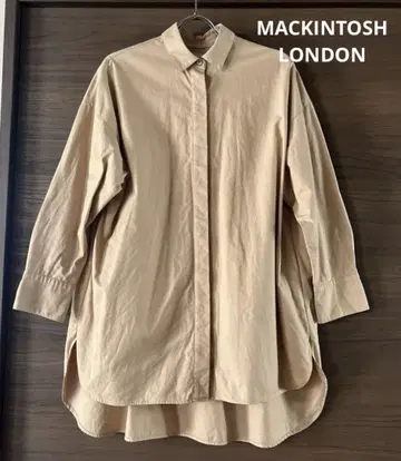 MACKINTOSH LONDON 코튼 롱 셔츠 베이지 38