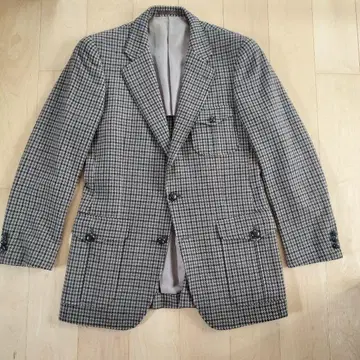 AUSTIN REED 체크 무늬 테일러드 자켓 사파리 포켓