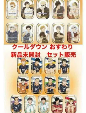 하이큐 스퀘어 캔뱃지 쿨다운 오스와리 세트 하이큐!!